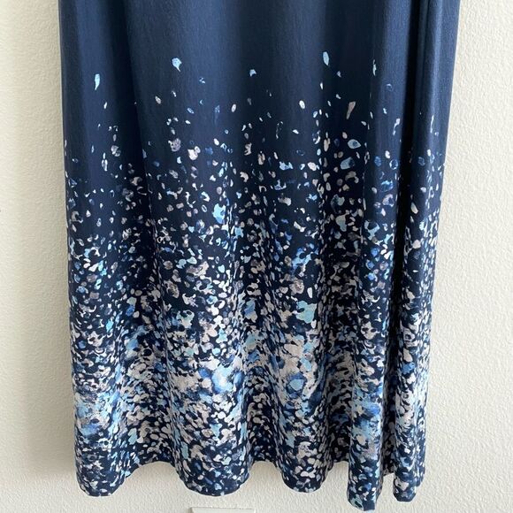 J. Jill Pure Jill Splatter Print Stretch Sleeveless Maxi Dress Size XS - Picture 4 of 9